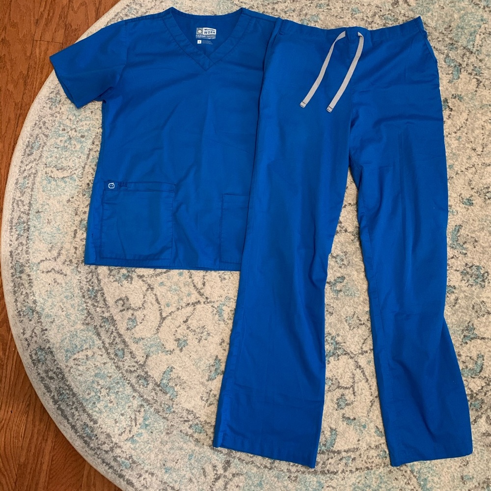 Blue scrubs